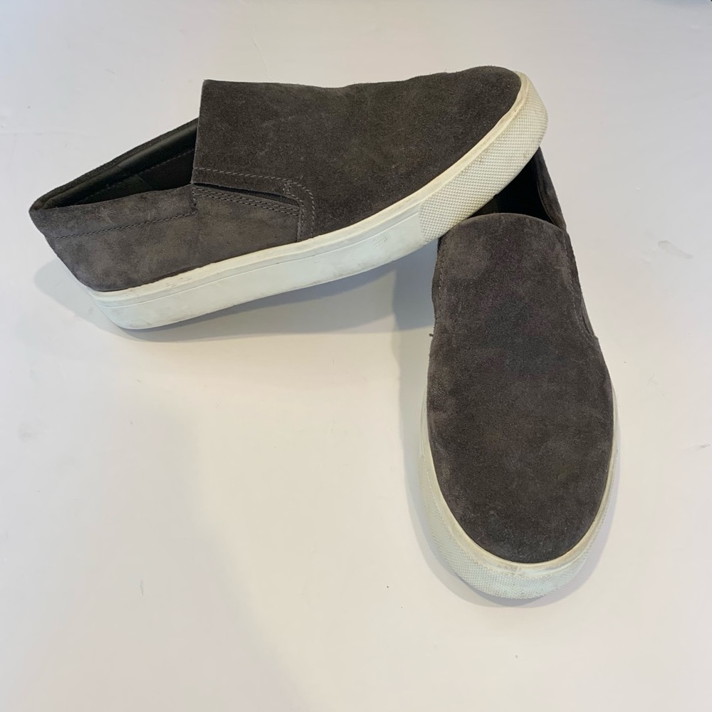 Vince Grey Suede Slip-Ons